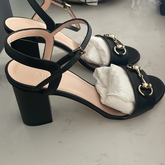 Black Gucci Miro Horsebit Heels Size 38 - Picture 7 of 13